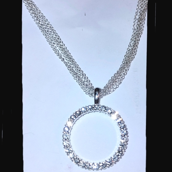 Circle of Sparkling Crystal Stones Pendant - Picture 8 of 8